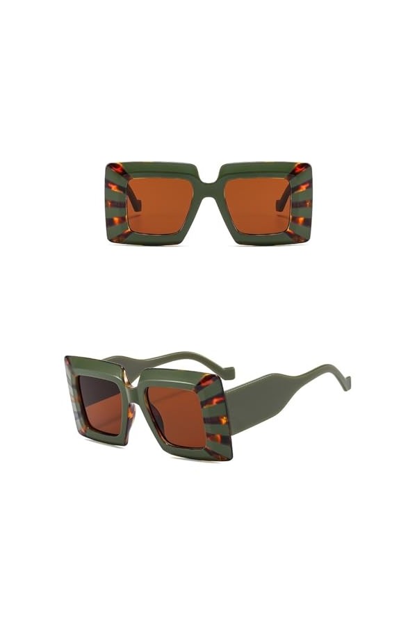 Nouvelle boîte de Lunettes de Soleil à Grande Monture, Polyvalente, à la, for Hommes et Femmes Color : C3, Size : One Size 