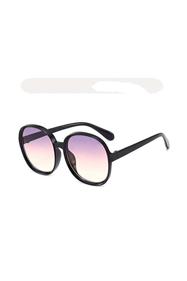 YIERJIU Lunettes Nouvelles Lunettes de Soleil Rondes Femmes surdimensionnées Dames Mode en Plastique en Plein air dégradé Lun