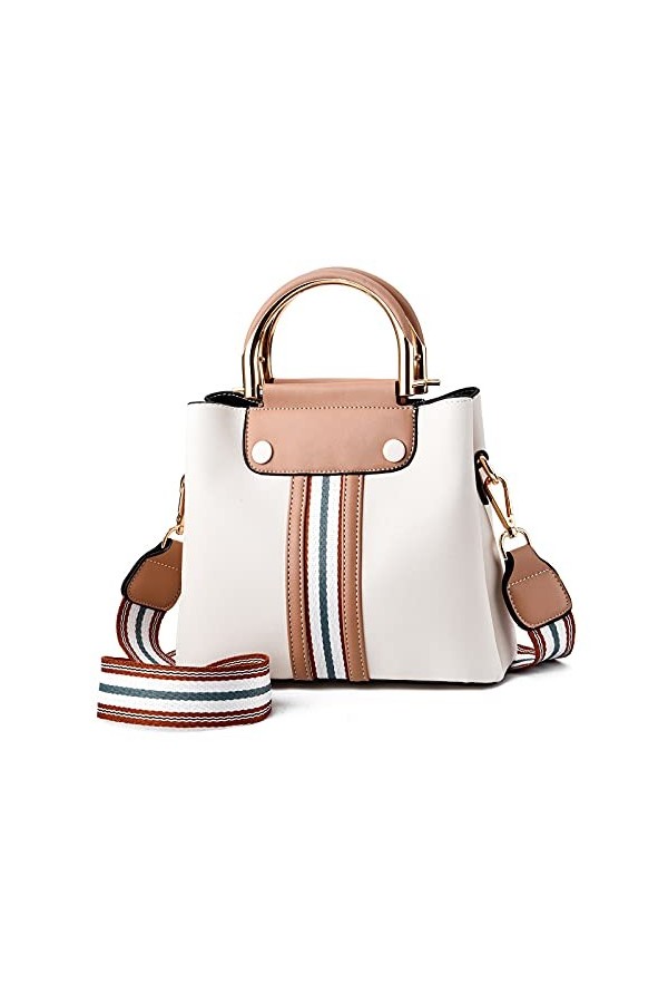 FANDARE Portable Sac a Main Bandoulieres Sacs Dépaule Besaces Femmes Porté Epaule Sacoche Cuir PU Étanche Voyage Travail Tél