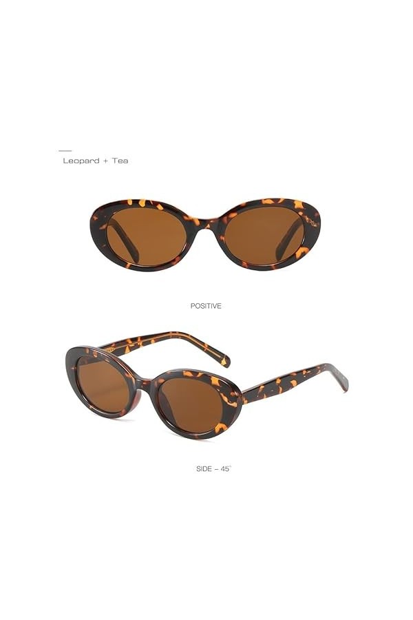 Generic Mode Petit Ovale Lunettes De Soleil Femmes Vintage Clair Couleur Bonbon Lunettes Hommes Chat Yeux Nuances UV400 Bleu 