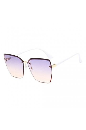 DLSM Femme Cat Lunettes de soleil œil clair océan dégradé Objectif Lunettes Vintage Lunettes de soleil surdimensionnées sans 