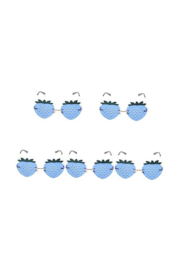 SOIMISS 5 Paires Verres à La Fraise Sans Monture Lunettes De Mode Pour Femmes Lunettes De Soleil De Mode Pour Femmes Lunettes