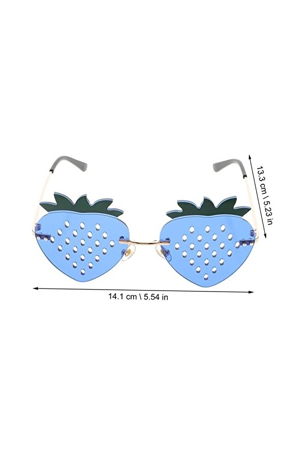 SOIMISS 5 Paires Verres à La Fraise Sans Monture Lunettes De Mode Pour Femmes Lunettes De Soleil De Mode Pour Femmes Lunettes