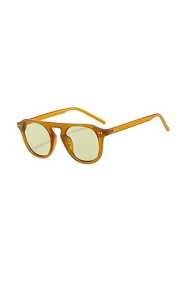 HCHES Lunettes de soleil rondes femmes hommes lunettes de soleil dames Vintage Steampunk lunettes de soleil lunettes de voyag