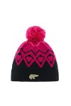 Eisbär Ziggy OS Bonnet à pompon, rose/noir