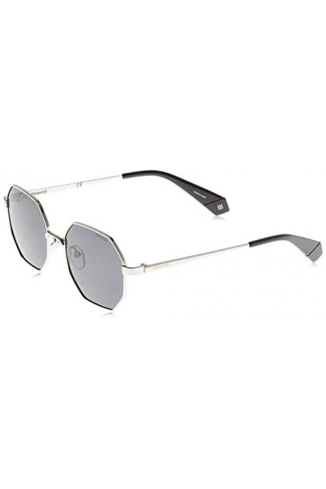 Polaroid PLD 6067/S Sunglasses, 79d/M9 Silver Black, 53 Mixte