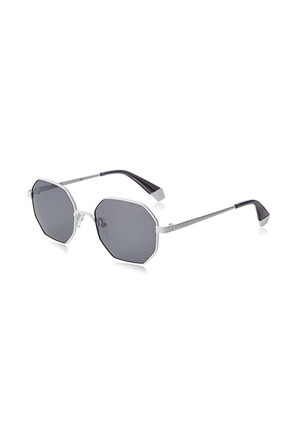 Polaroid PLD 6067/S Sunglasses, 79d/M9 Silver Black, 53 Mixte