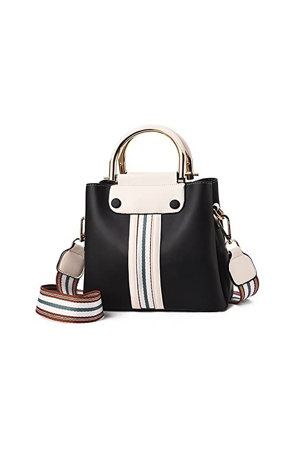 FANDARE Portable Sac a Main Bandoulieres Sacs Dépaule Besaces Femmes Porté Epaule Sacoche Cuir PU Étanche Voyage Travail Tél