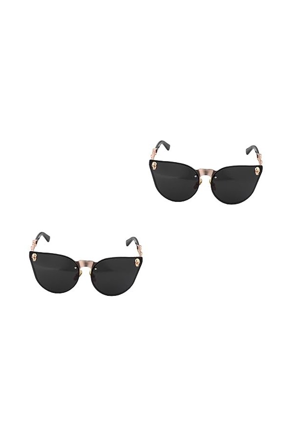 ABOOFAN Métal 2 Pcs Lunettes De Soleil Lunettes De Soleil Femmes Lunettes De Soleil UV Protection Lunettes Lunettes De Soleil