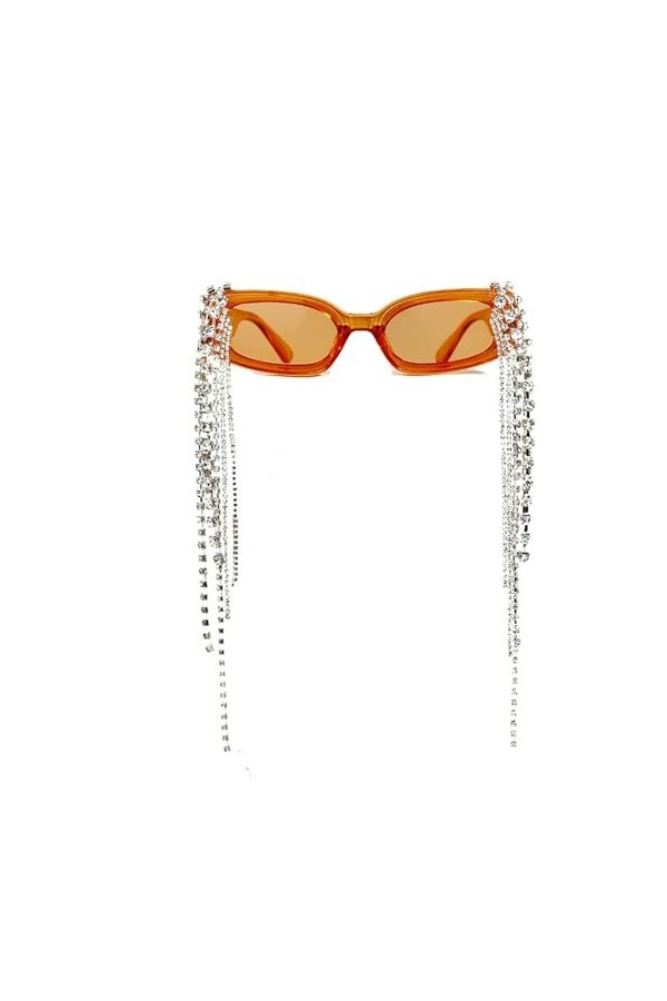 HPIRME Lunettes de Soleil pour Femmes Protection Solaire Protection UV Gland Diamant Lunettes de Soleil Street Shoot Catwalk 