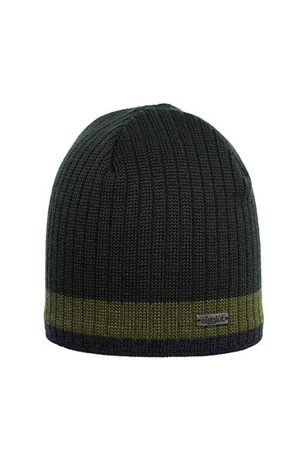 Eisglut Styrmir Merino Bonnet Femme, Olive, M 57-58cm