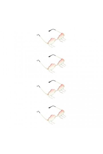 Didiseaon 4 Pièces Des Lunettes De Soleil Verres Nuage Décoratifs Lunettes De Fête Sur La Plage Lunettes Nuage Lunettes De So