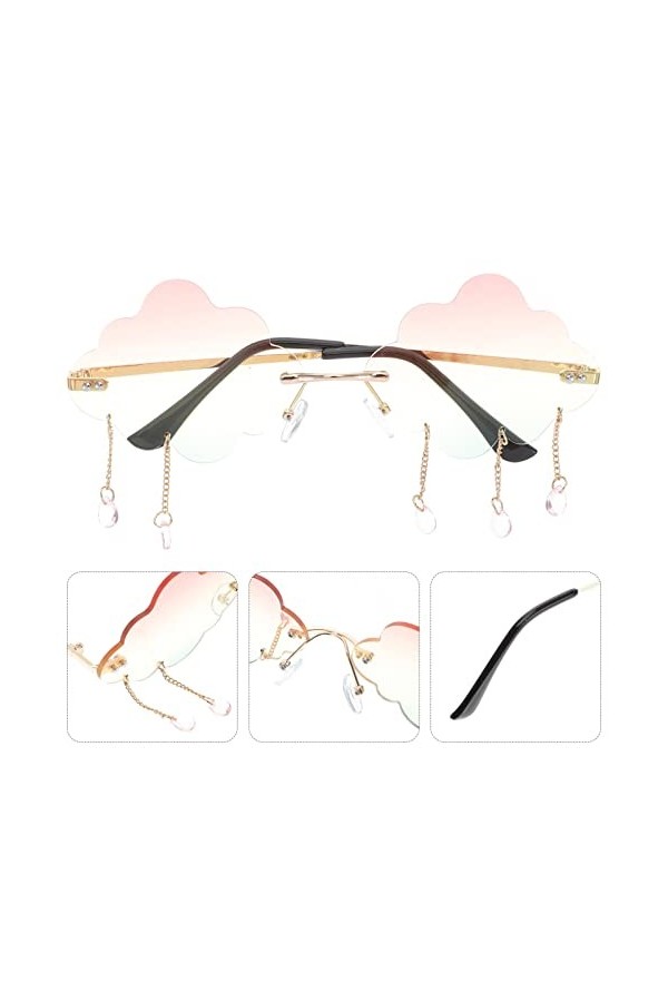 Didiseaon 4 Pièces Des Lunettes De Soleil Verres Nuage Décoratifs Lunettes De Fête Sur La Plage Lunettes Nuage Lunettes De So
