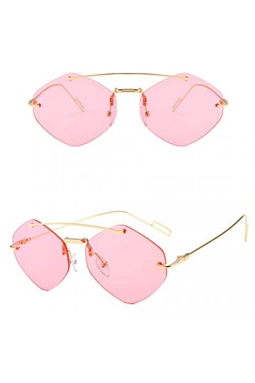 HCHES Lunettes de soleil carrées femmes alliage double faisceau nuances lunettes femme lunettes de soleil UV400, 4, taille un