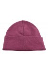 Calvin Klein Jeans - Bonnet femme en coton avec double logo, aubergine, Taille Unique