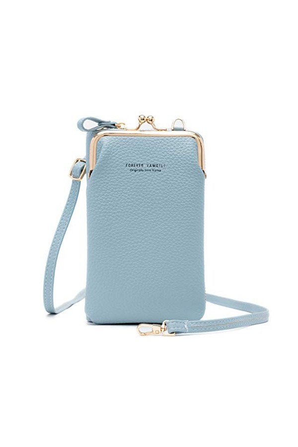 FANDARE Petits Sacs pour Téléphone Sac Bandoulière Sac à Main Femme Portefeuille avec des Fentes Pochette pour Carte de crédi