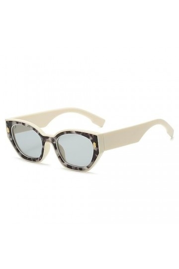 HPIRME Petites lunettes de soleil yeux de chat femmes Vintage carré nuances hommes lunettes de soleil UV400 lunettes, beige, 