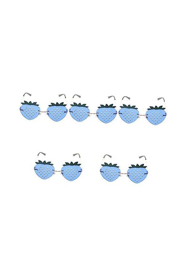 GALPADA 5 Paires Verres à La Fraise Lunettes De Soleil Tendance Pour Femmes Lunettes De Fraise Lunettes De Soleil De Mode Pou