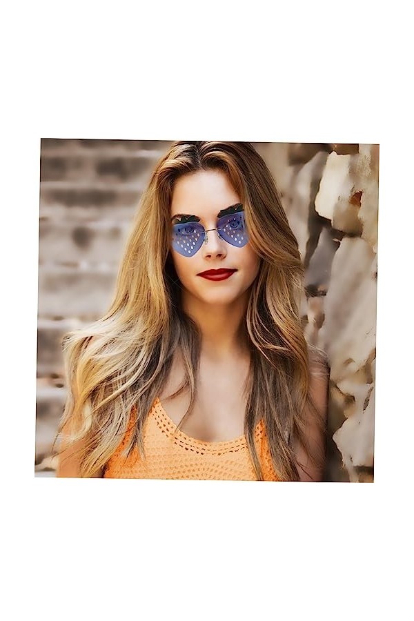 GALPADA 5 Paires Verres à La Fraise Lunettes De Soleil Tendance Pour Femmes Lunettes De Fraise Lunettes De Soleil De Mode Pou