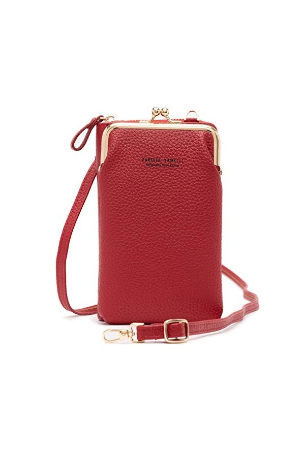 FANDARE Petits Sacs pour Téléphone Sac Bandoulière Sac à Main Femme Portefeuille avec des Fentes Pochette pour Carte de crédi