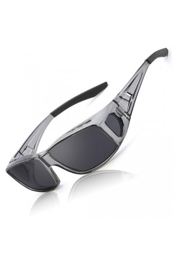 LVIOE Surlunettes Polarisées Hommes Femmes, Lunettes de Conduite Clip Lunettes de Soleil Anti-UVA UVB