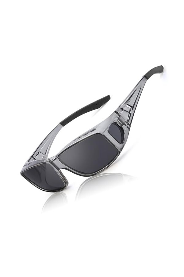 LVIOE Surlunettes Polarisées Hommes Femmes, Lunettes de Conduite Clip Lunettes de Soleil Anti-UVA UVB