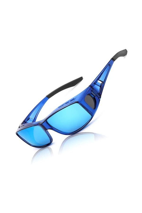 LVIOE Surlunettes Polarisées Hommes Femmes, Lunettes de Conduite Clip Lunettes de Soleil Anti-UVA UVB