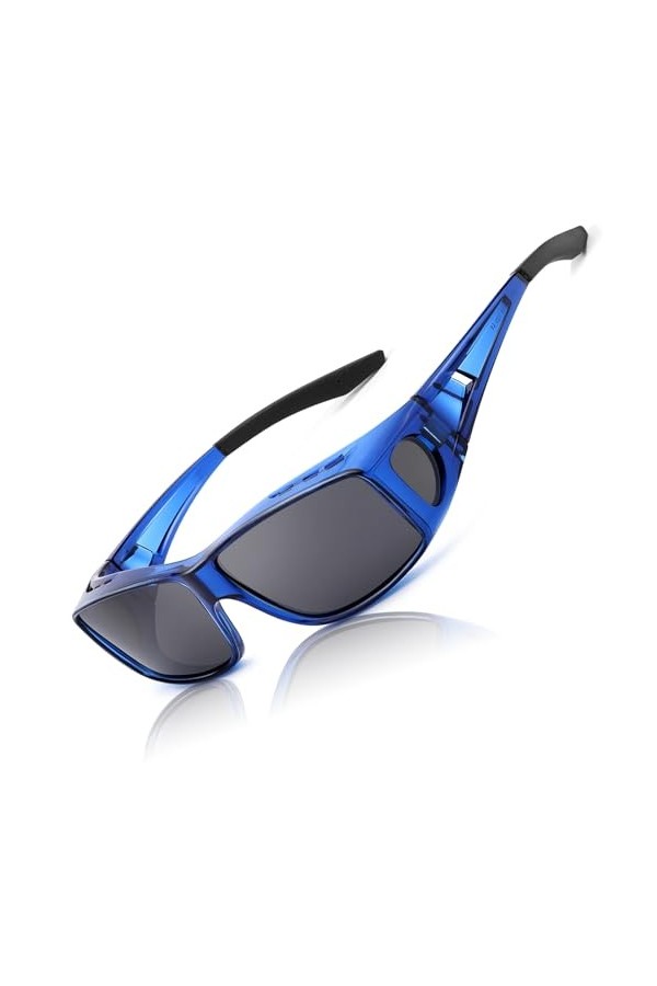 LVIOE Surlunettes Polarisées Hommes Femmes, Lunettes de Conduite Clip Lunettes de Soleil Anti-UVA UVB