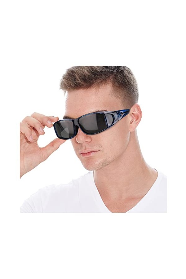 LVIOE Surlunettes Polarisées Hommes Femmes, Lunettes de Conduite Clip Lunettes de Soleil Anti-UVA UVB