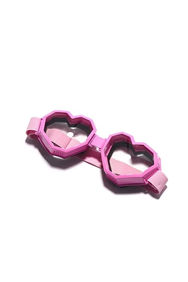 No Name Ltd Lunettes de ski en forme de cœur pour snowboard/festival Lolita rose Barbie 