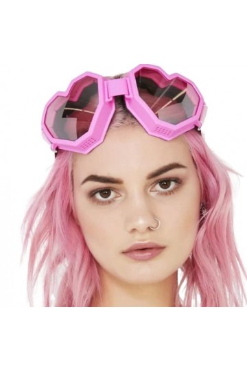 No Name Ltd Lunettes de ski en forme de cœur pour snowboard/festival Lolita rose Barbie 