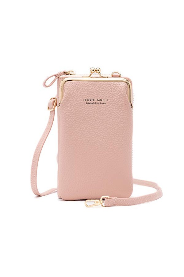 FANDARE Petits Sacs pour Téléphone Sac Bandoulière Sac à Main Femme Portefeuille avec des Fentes Pochette pour Carte de crédi