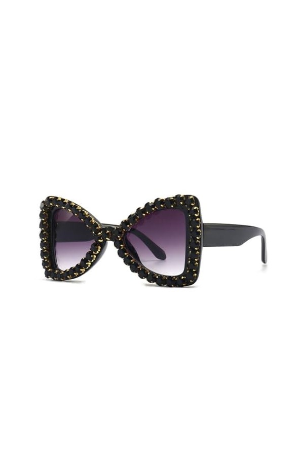 Lunettes de Soleil Papillon Diamant Mode Femmes Lunettes de Soleil Uniques surdimensionnées en Strass Lunettes faites à la Ma