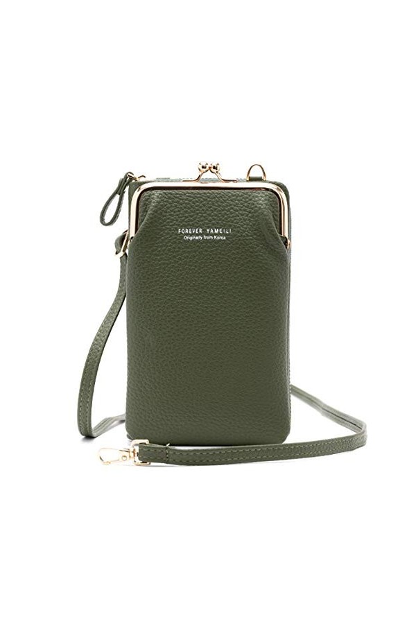 FANDARE Petits Sacs pour Téléphone Sac Bandoulière Sac à Main Femme Portefeuille avec des Fentes Pochette pour Carte de crédi