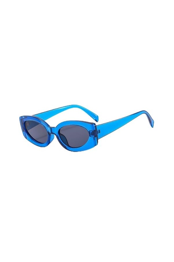EkeNoz Lunettes de soleil à monture ovale for hommes et femmes, style Hip-hop, plage, plein air, tendance, Shopping, UV400, c