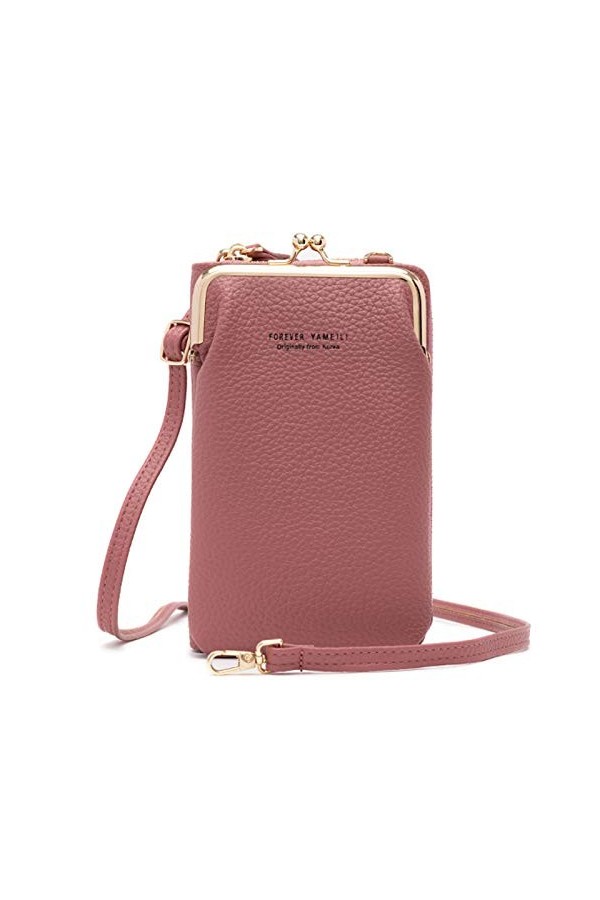 FANDARE Petits Sacs pour Téléphone Sac Bandoulière Sac à Main Femme Portefeuille avec des Fentes Pochette pour Carte de crédi