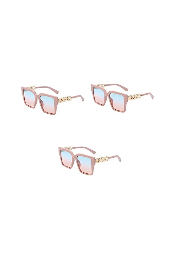 SOIMISS 3 Pièces Lunettes De Soleil à Monture Carrée Des Lunettes De Soleil Lunettes De Soleil Carrées Pour Femmes Lunettes D