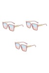 SOIMISS 3 Pièces Lunettes De Soleil à Monture Carrée Des Lunettes De Soleil Lunettes De Soleil Carrées Pour Femmes Lunettes D