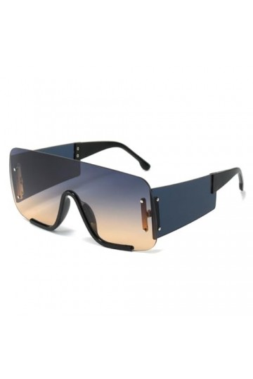 HPIRME Lunettes de soleil surdimensionnées une pièce pour femmes, lunettes de soleil Steampunk pour lunettes pour hommes, nua