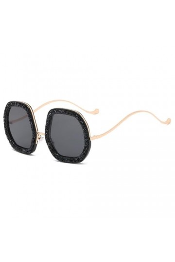 PETOLY Lunettes De Soleil Femme Sunglasses Lunettes Fête Strass Femme Mode À La Mode Grande Monture Diamant Lunettes De Solei
