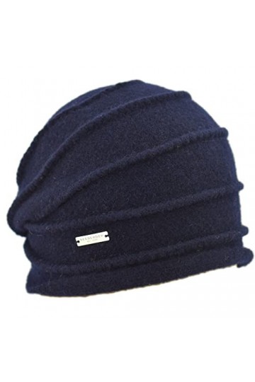 Seeberger Série Siebers Bonnet Femme, Bleu marine., Taille Unique