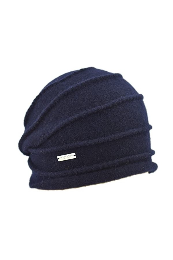 Seeberger Série Siebers Bonnet Femme, Bleu marine., Taille Unique