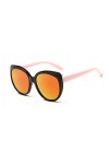 YIERJIU Lunettes Lunettes de Soleil Yeux de Chat pour Femmes Lunettes de Chat Mignonnes Lunettes de Soleil à Monture Bicolore