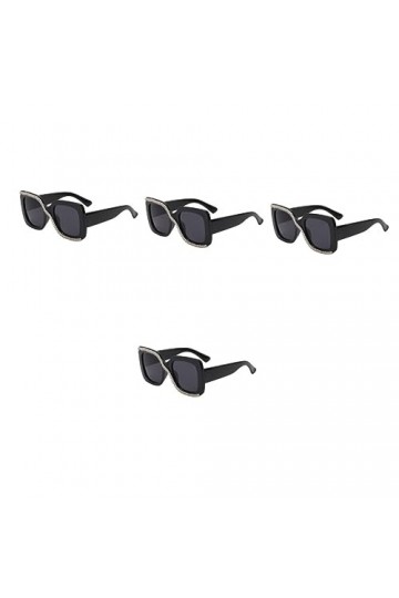 CLISPEED 4 Pièces Lunettes De Soleil Femme Aux Femmes Lunettes De Soleil Surdimensionnées Lunettes De Soleil Tendance Pour Fe