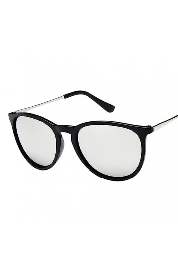 NOGRAX Lunettes de soleil Lunettes de soleil Femme Nuances Classique Femme Lunettes de soleil Con, noir/argenté, A