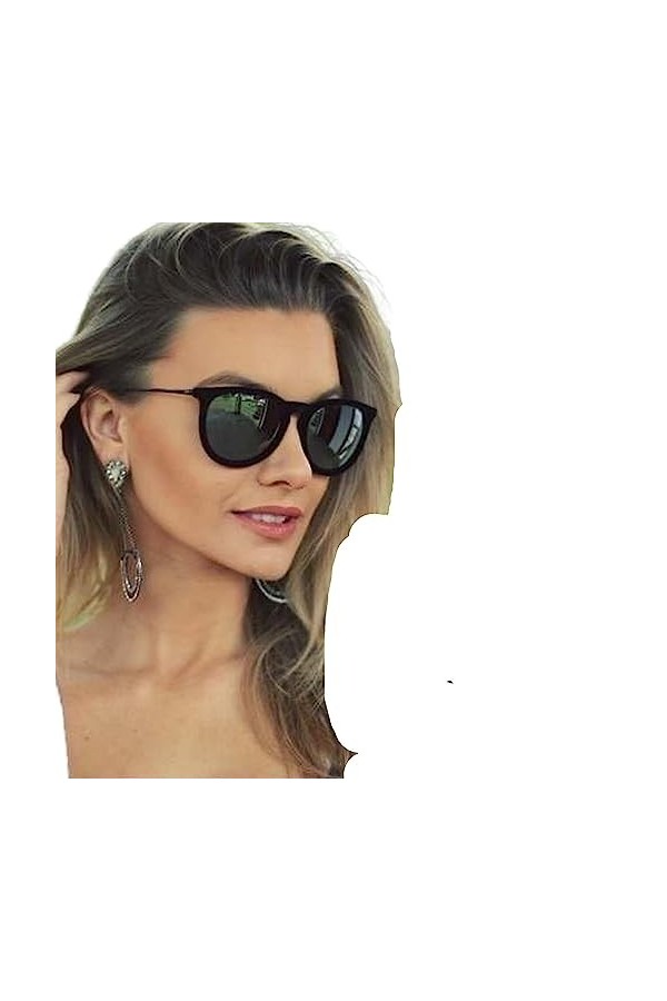 NOGRAX Lunettes de soleil Lunettes de soleil Femme Nuances Classique Femme Lunettes de soleil Con, noir/argenté, A
