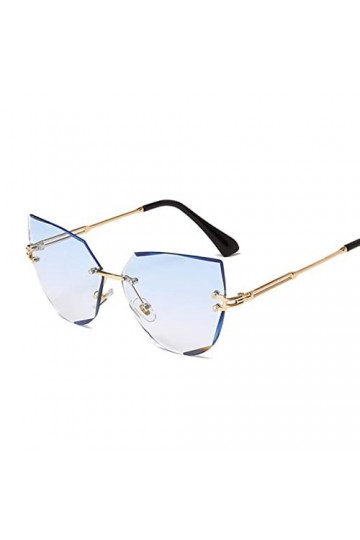 TOBILE lunettes de soleil femme lunettes de soleil femme noir transparent lunettes de soleil femme - double bleu