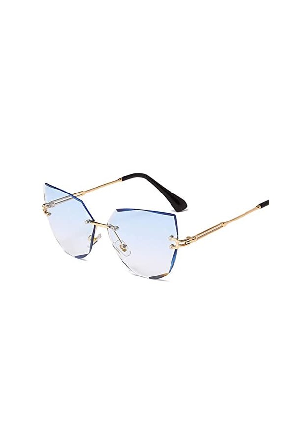 TOBILE lunettes de soleil femme lunettes de soleil femme noir transparent lunettes de soleil femme - double bleu