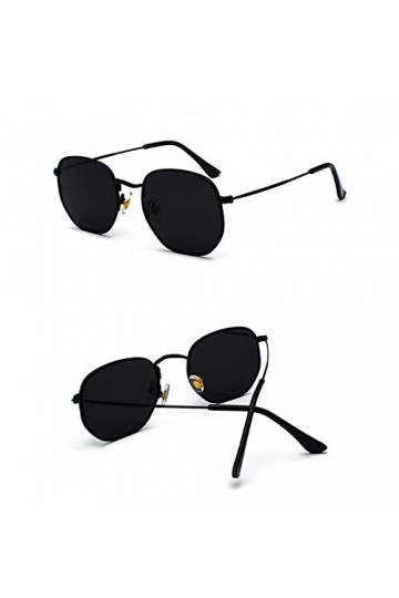 FOOOZ Classique hommes femmes lunettes de soleil carré polygone lunettes de soleil rétro nuances métal cadre lunettes UV400, 