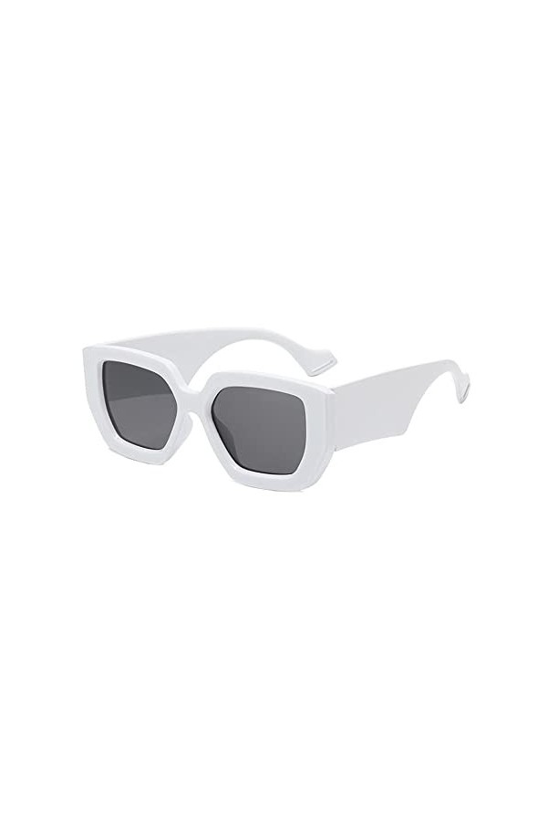 HPIRME Lunettes de soleil surdimensionnées à grand cadre femmes lunettes de soleil de voyage pour lunettes femmes UV400, gris